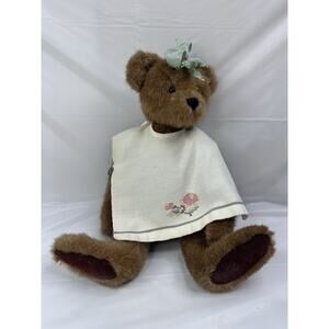 Boyds Bears Jointed Teddy Plush Cottagecore Farm Bib Bow 1990s